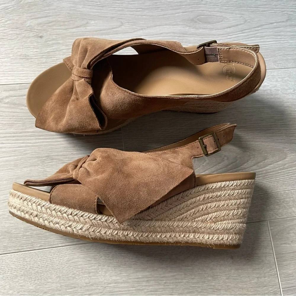 Ugg Camilla Chestnut Color Wedge Platform Sandals Size 9